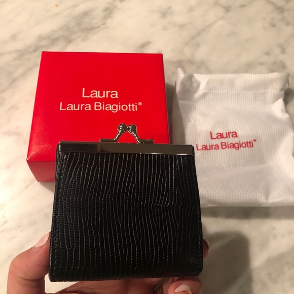NWT! Laura Biagiatti Genuine Leather Coin Purse - Picture 8 of 9
